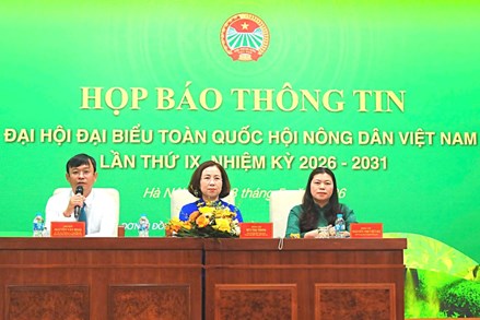 Họp báo thông tin về Đại hội Đại biểu toàn quốc Hội Nông dân Việt Nam lần thứ IX, nhiệm kỳ 2026- 2031