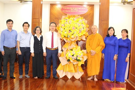 Ủy ban Trung ương MTTQ Việt Nam tới thăm, chúc mừng Trung ương Giáo hội Phật giáo Việt Nam