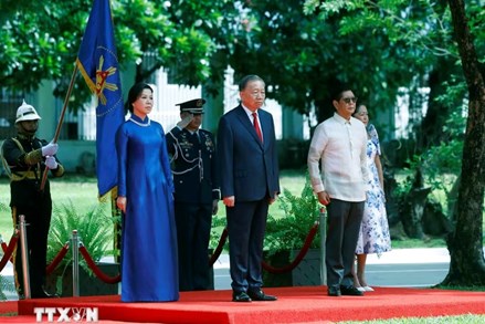 Lễ đón Tổng Bí thư, Chủ tịch nước Tô Lâm thăm cấp Nhà nước Philippines