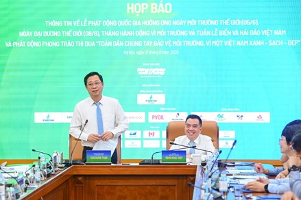 Ngày 6/6/2026 sẽ diễn ra Lễ phát động phong trào thi đua “Toàn dân chung tay bảo vệ môi trường, vì một Việt Nam xanh - sạch - đẹp”