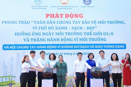 Hà Nội: Ủy ban MTTQ Việt Nam thành phố phát động phong trào thi đua “Toàn dân chung tay bảo vệ môi trường, vì Thủ đô xanh - sạch - đẹp”