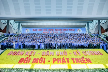 780 đại biểu ưu tú dự Đại hội XIV Công đoàn Việt Nam
