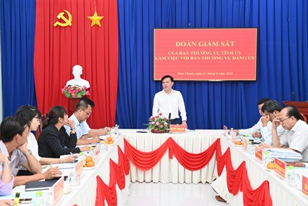 Tây Ninh: Chủ tịch Ủy ban MTTQ Việt Nam tỉnh làm việc với Đảng ủy phường Hòa Thành 