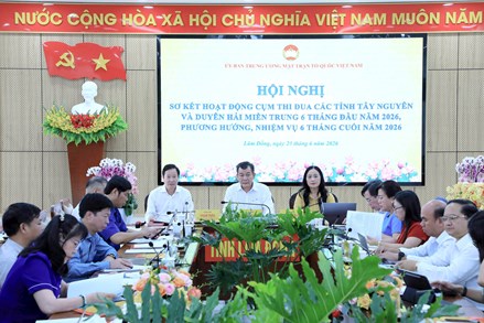 Hội nghị sơ kết công tác thi đua 6 tháng đầu năm 2026 các tỉnh Tây Nguyên và Duyên hải miền Trung