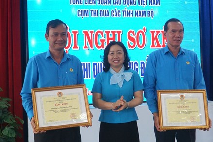 Liên đoàn Lao động trong Cụm thi đua các tỉnh Nam Bộ tổ chức Hội nghị sơ kết công tác thi đua 6 tháng đầu năm 2026 