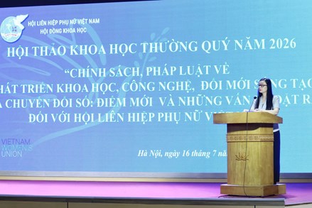 Hội LHPN Việt Nam tổ chức Hội thảo khoa học thường quý năm 2026