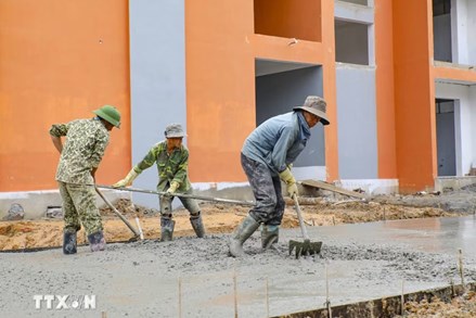 Điện Biên tăng tốc để hoàn thành 9 trường nội trú liên cấp trước năm học mới
