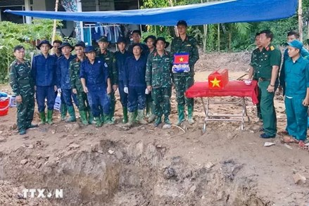Tiếp tục hoạt động quy tập hài cốt liệt sỹ, lấy mẫu giám định thông tin