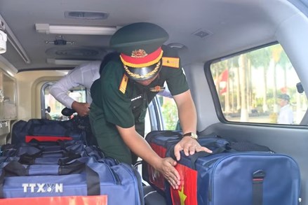 Cà Mau: Bàn giao 535 mẫu hài cốt liệt sỹ tại xã Phước Long để giám định ADN