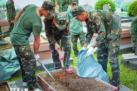 Điện Biên: Triển khai lấy mẫu ADN tại Nghĩa trang Liệt sỹ Quốc gia A1
