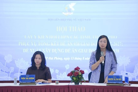 Trung ương Hội LHPN Việt Nam lấy ý kiến các tỉnh, thành phố phục vụ tổng kết Đề án 938