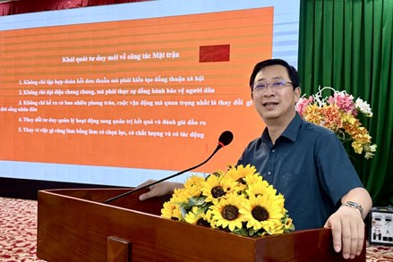 Bế mạc lớp bồi dưỡng, tập huấn cho cán bộ Mặt trận
