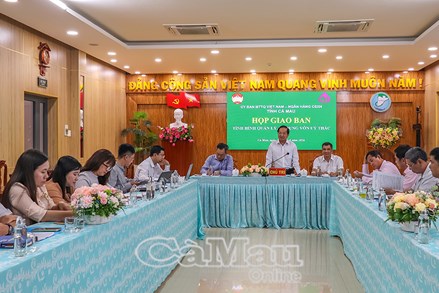 Cà Mau: Ủy ban MTTQ Việt Nam tỉnh làm việc với Ngân hàng Chính sách xã hội tỉnh 