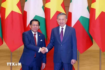 Tổng Bí thư, Chủ tịch nước Tô Lâm hội đàm với Tổng thống Myanmar Min Aung Hlaing