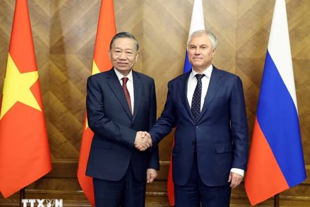 Tổng Bí thư, Chủ tịch nước Tô Lâm hội kiến Chủ tịch Duma Quốc gia Nga Vyacheslav Volodin