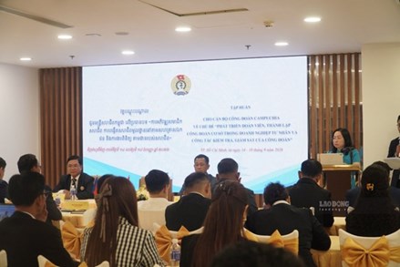 30 cán bộ công đoàn Campuchia được tập huấn nghiệp vụ tại Việt Nam
