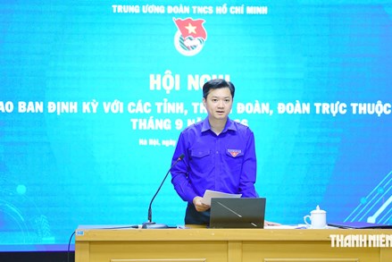 Trung ương Đoàn TNCS Hồ Chí Minh giao ban định kỳ tháng 9/2026 với các tỉnh, thành đoàn, đoàn trực thuộc 