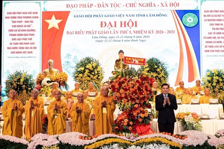 Lâm Đồng: Đại hội đại biểu Phật giáo tỉnh lần thứ I, nhiệm kỳ 2026 - 2031