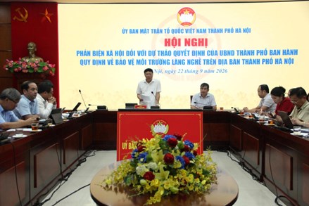 Hà Nội: Ủy ban MTTQ Việt Nam thành phố phản biện xã hội đối với Quy định về bảo vệ môi trường làng nghề
