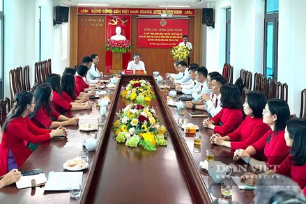 Trung ương Hội Nông dân Việt Nam làm việc với Hội Nông dân Việt Nam tỉnh Hà Tĩnh