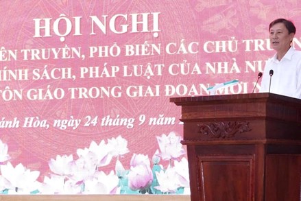 Khánh Hòa: Ủy ban MTTQ Việt Nam tỉnh phổ biến chính sách pháp luật về tín ngưỡng, tôn giáo