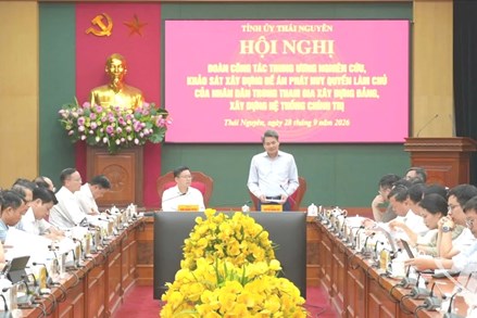 Khảo sát xây dựng Đề án phát huy quyền làm chủ của nhân dân tại Thái Nguyên