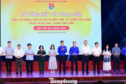 Vinh danh 59 tác phẩm xuất sắc bảo vệ nền tảng tư tưởng của Đảng trong đoàn viên, thanh thiếu niên