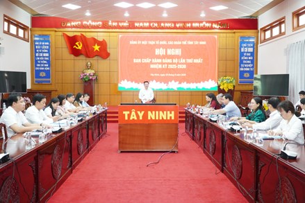 Tây Ninh: Đảng ủy MTTQ, các đoàn thể tỉnh tổ chức Hội nghị Ban Chấp hành Đảng bộ lần thứ nhất, nhiệm kỳ 2025 - 2030