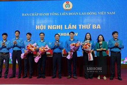 Tổng LĐLĐ Việt Nam bầu bổ sung các ủy viên Ban Chấp hành và Ban Thường vụ khóa XIV