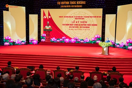 Chủ tịch Quốc hội Trần Thanh Mẫn dự Lễ kỷ niệm 150 năm Ngày sinh Cụ Huỳnh Thúc Kháng