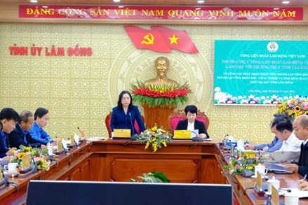 Tổng LĐLĐ Việt Nam làm việc với Thường trực Tỉnh ủy Lâm Đồng