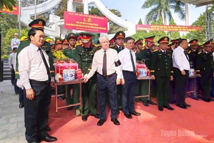Các địa phương tổ chức Lễ viếng, truy điệu và an táng hài cốt liệt sĩ