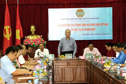 Trung ương Hội Nông dân Việt Nam kiểm tra công tác Hội Nông dân xã Phong Điền, thành phố Cần Thơ 