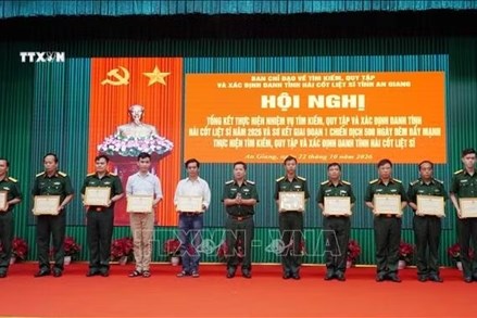 An Giang hoàn thành lấy mẫu sinh phẩm hài cốt liệt sĩ sớm 6,5 tháng