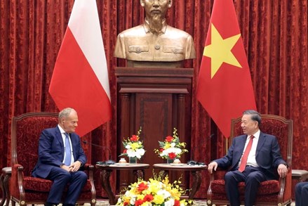 Tổng Bí thư, Chủ tịch nước Tô Lâm tiếp Thủ tướng Ba Lan Donald Tusk