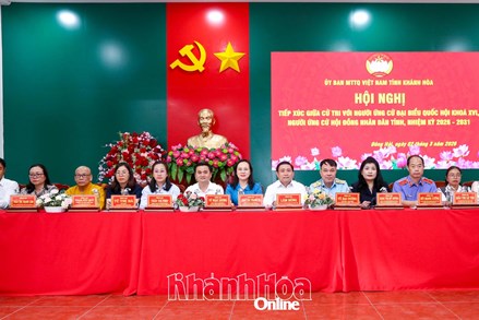 Khánh Hòa: Người ứng cử đại biểu Quốc hội khóa XVI và người ứng cử đại biểu Hội đồng nhân dân tỉnh nhiệm kỳ 2026 - 2031 tiếp xúc cử tri 