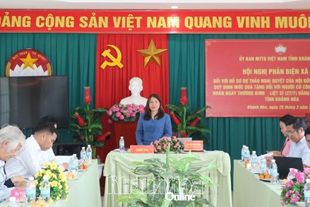 Khánh Hòa: Phản biện xã hội dự thảo Nghị quyết mức quà tặng đối với người có công với cách mạng