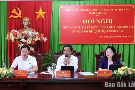 Đoàn đại biểu Quốc hội tỉnh Đắk Lắk tiếp xúc cử tri các xã Ea Drăng, Ea Khăl, Ea Hiao