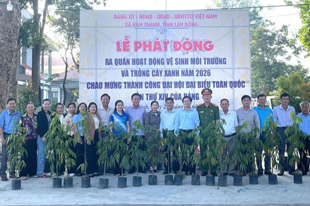 Các địa phương phía Đông tỉnh Lâm Đồng ra quân trồng cây xanh chào mừng thành công Đại hội XIV của Đảng