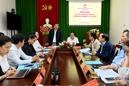 Cụm thi đua số 12 Mặt trận Tổ quốc tỉnh Lâm Đồng ký kết giao ước thi đua năm 2026
