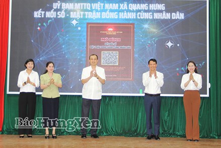Xã Quang Hưng (tỉnh Hưng Yên) ra mắt mô hình “Kết nối số - Mặt trận Tổ quốc đồng hành cùng Nhân dân”