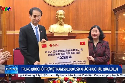 Trung Quốc hỗ trợ Việt Nam 500.000 USD khắc phục hậu quả lũ lụt