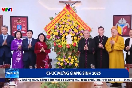 Chủ tịch UBTƯ MTTQ Việt Nam Bùi Thị Minh Hoài thăm, chúc mừng Giáng sinh 2025