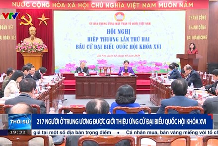 217 người ở Trung ương được giới thiệu ứng cử đại biểu Quốc hội khóa XVI