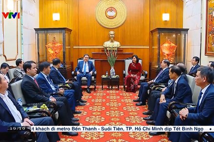 Chủ tịch Quốc hội Trần Thanh Mẫn thăm và chúc Tết Ủy ban Trung ương MTTQ Việt Nam