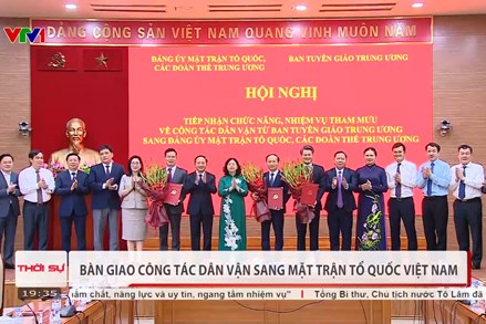 Bàn giao công tác dân vận sang Mặt trận Tổ quốc Việt Nam