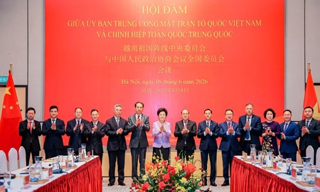 Tiếp tục củng cố và tăng cường quan hệ hợp tác giữa Mặt trận Tổ quốc Việt Nam và Chính hiệp toàn quốc Trung Quốc