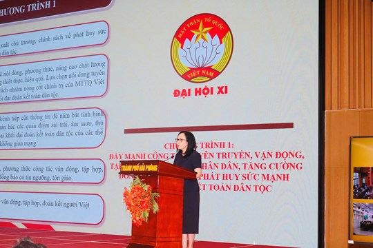 Cụm Thi đua các thành phố trực thuộc Trung ương quán triệt và triển khai Nghị quyết Đại hội MTTQ Việt Nam XI- Ảnh 5.