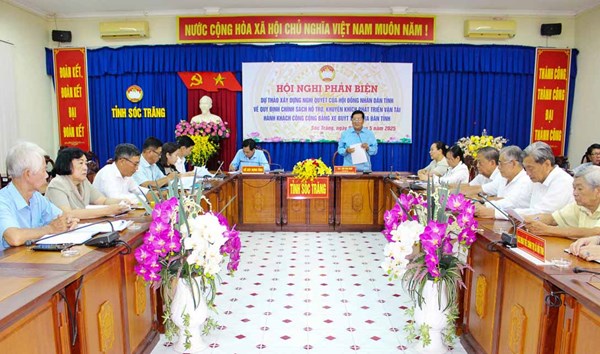 Ủy ban MTTQ tỉnh Sóc Trăng phản biện xã hội về chính sách hỗ trợ, khuyến khích phát triển vận tải hành khách công cộng 