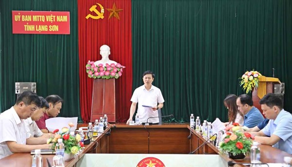 Họp Ban Vận động cứu trợ tỉnh Lạng Sơn